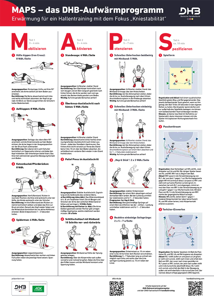 DHB-Aufwärmprogramm Knie