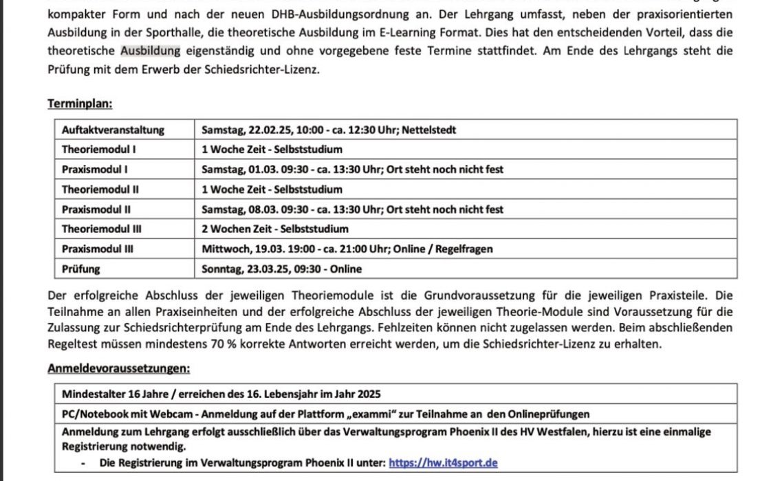 Schiedsrichter Info